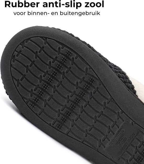 Pantoffels Dames - Sloffen - Maat 40/41 - Zwart - Anti-slip - Comfeet