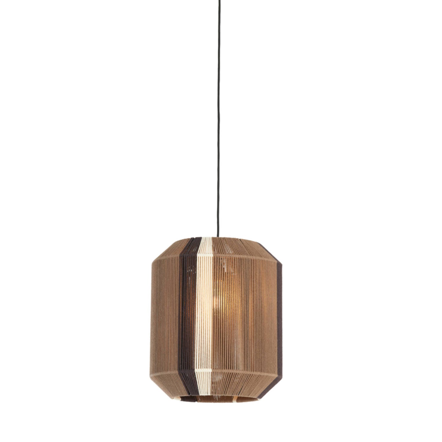 Kozana Hanglamp - Ø36x43cm - Bruin/Crème/Donkerbruin