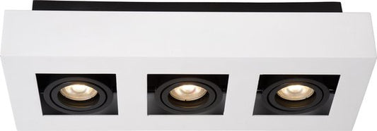 Lucide XIRAX - Plafondspot (Plafondlamp) - LED Dim to warm - GU10 - 3x5W 2200K/3000K - Wit