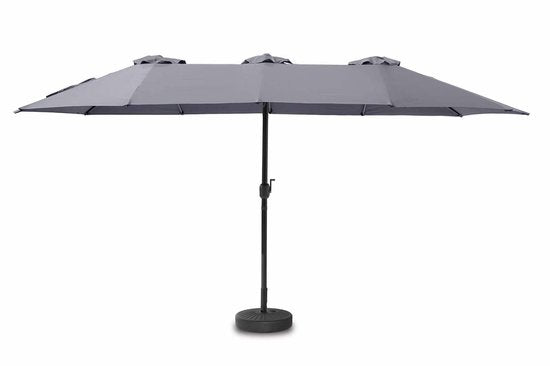 Feel Furniture - Toscano - Grote Parasol - Twin - 4.5 Meter - Donkergrijs