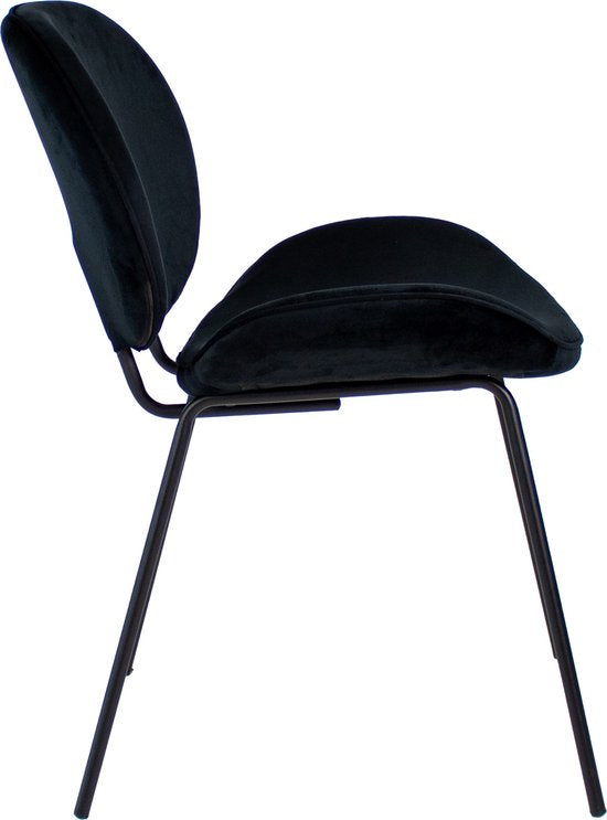 Kick Eetkamerstoel - Max. 150 kg - Hoog Comfort - 52 x 42 x 80 cm - Zwart
