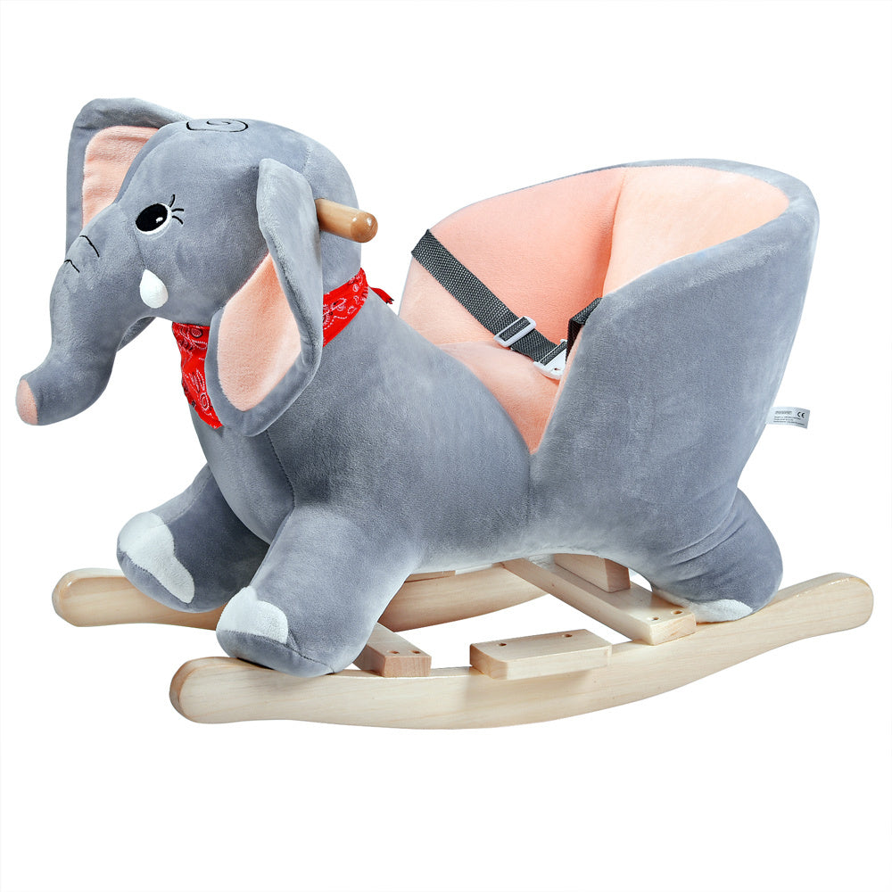 Spielwerk Schommelstoel kinderen olifant met veiligheidsgordel