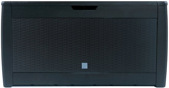 Opbergbox 310L UV-Bestendig Weerbestendig Wielen Tuinbox Rotan-look Antraciet