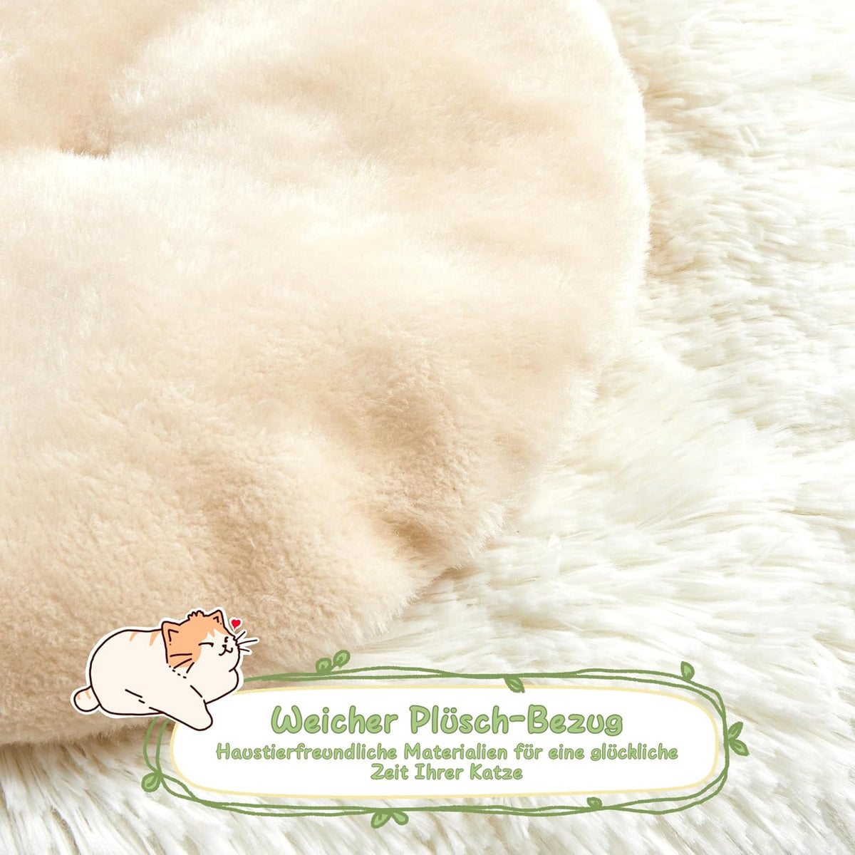 Yaheetech Kattenkrabpaal met Mand en Kattenhuis – 75 cm – Beige – Compact en Stevig Design