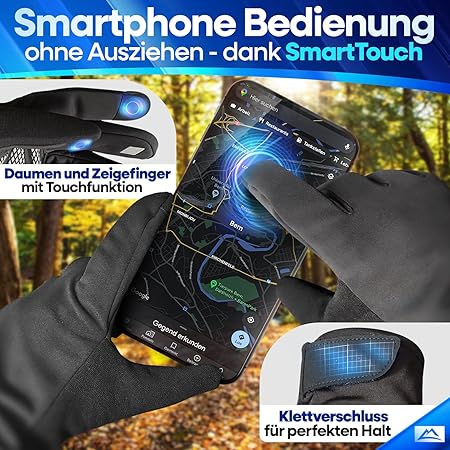 Nextcover® Winter fietshandschoenen - ThermoShield 2.0 - Unisex - maten S-XXL - Warme & waterdichte thermo - winter waterproof
