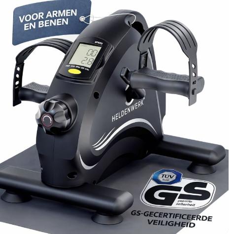 Heldenwerk Pedaaltrainer - Antislip mat - Senioren - 44x40x30cm - Zwart