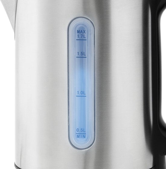 Inventum HW817D - Waterkoker - 1.7L - RVS - BPA vrij - 2200W - 22x14x24.50 cm - RVS/Zwart
