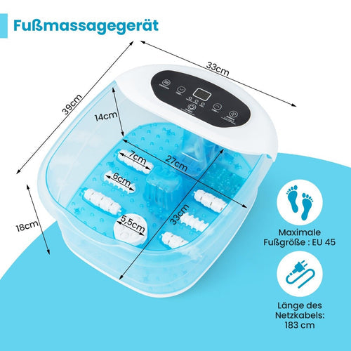 Coast voetmassage apparaat voetbadbadbad met verwijderbare pedicure steen 1 uur automatisch afsluiten blauw