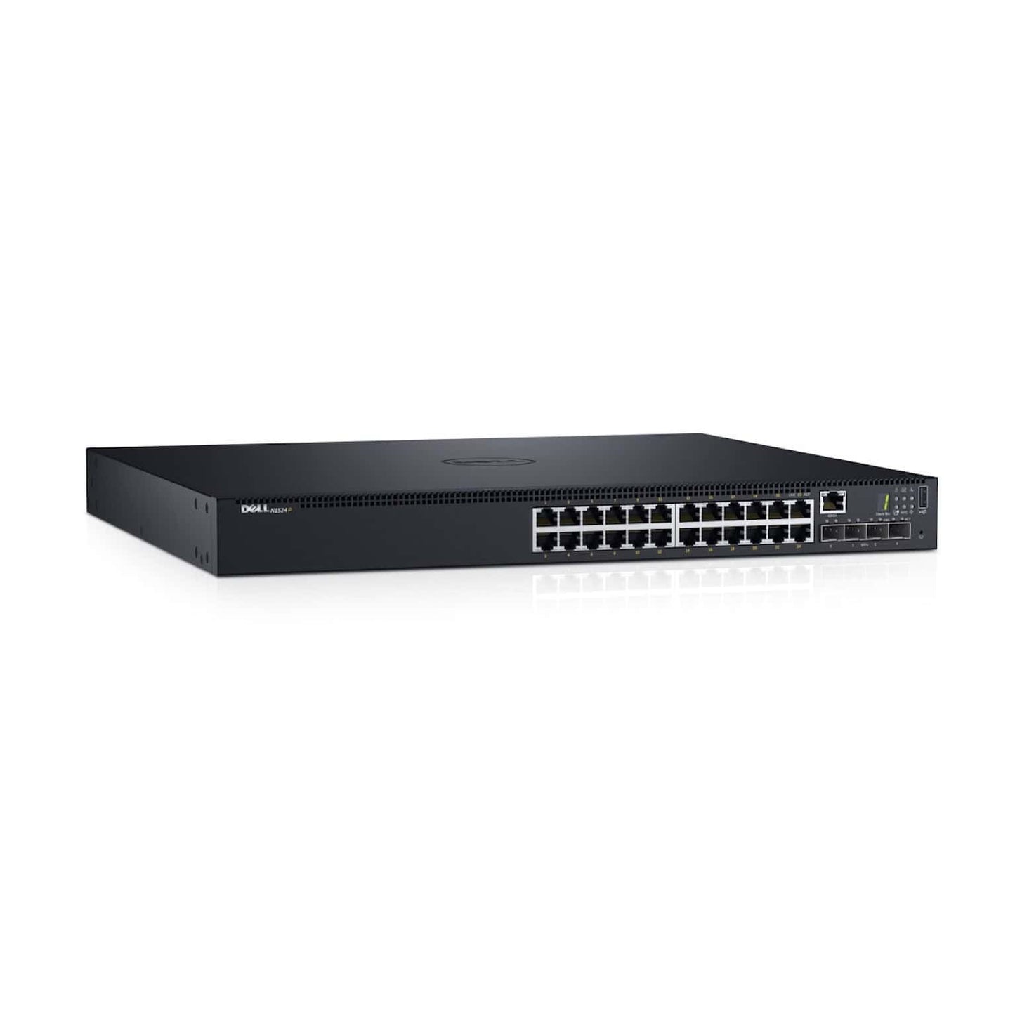 DELL Netwerk Switch - 128 Gbit/s - 24 Poorten - 1U - PoE+ - Zwart