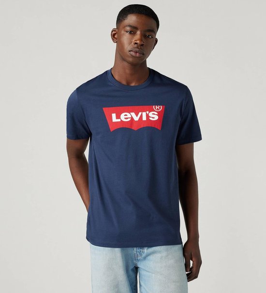Levi's T-Shirt Graphic Logo Donkerblauw (navy) - Maat L - Heren - Casual T-shirts
