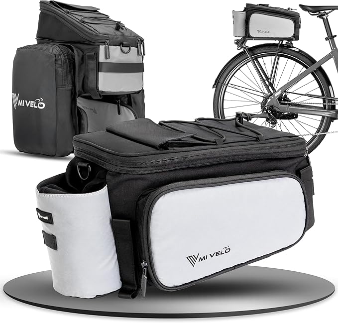 MIVELO Fietstas – Waterdicht & Volledig Reflecterend – 20 liter – Zilvergrijs