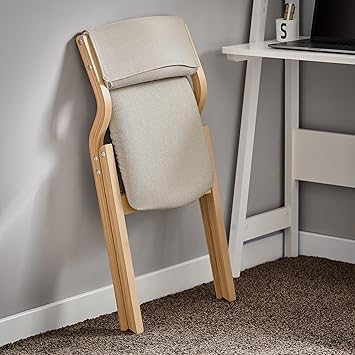 SoBuy Klapstoel comfortbal - Met zacht kussen - Max. 90 kg - Grijs