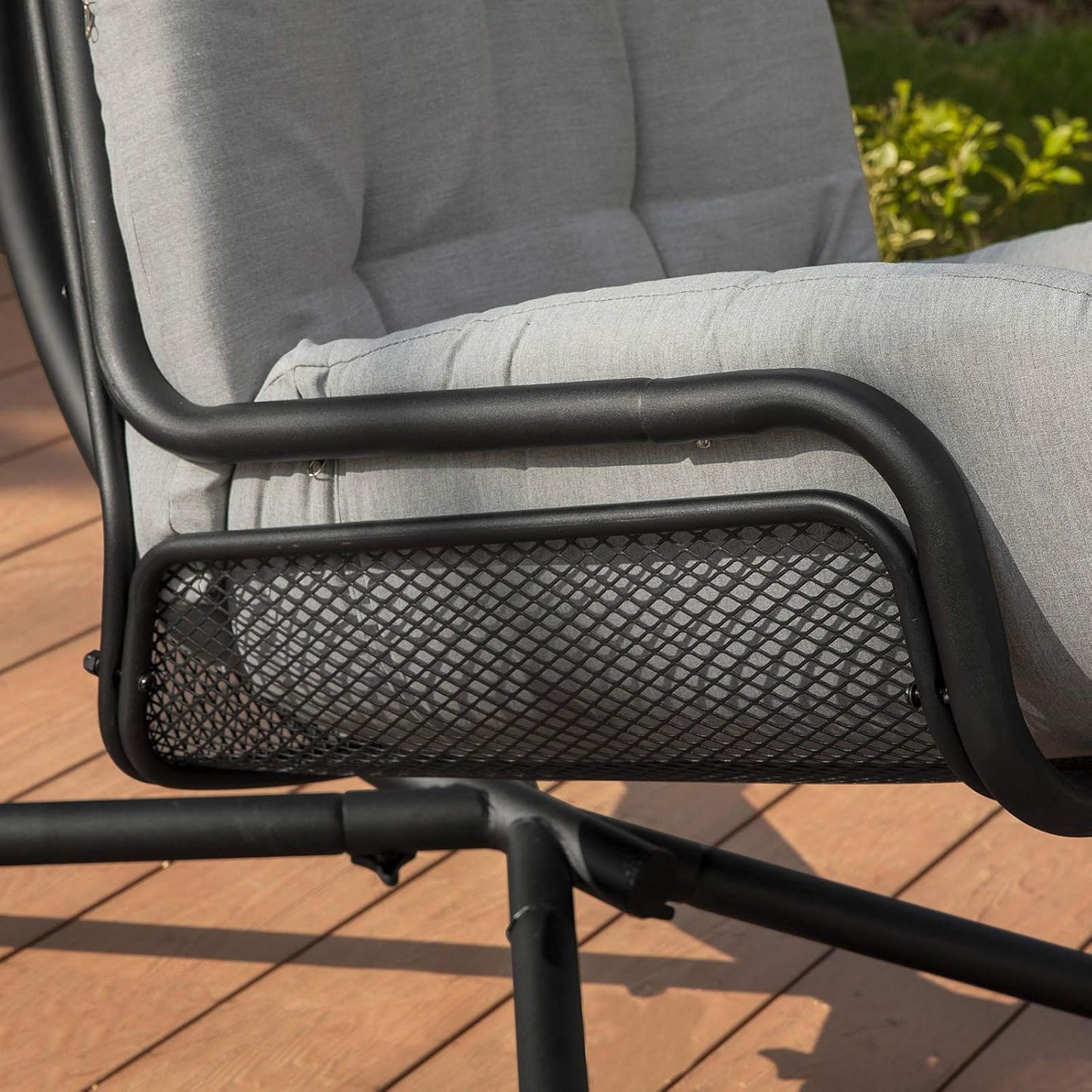 SoBuy Hangstoel incl. Frame - Max. 150 kg - 103 x 125 x 190 cm - Grijs