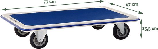 BRASQ Transportwagen - Draagvermogen 150 KG - Plateauwagen - Meubelroller - Dolly - Transportkar - Magazijnwagen - Platformwagen