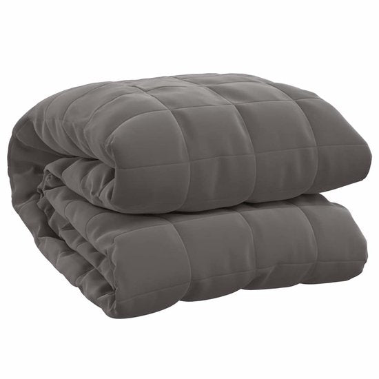 vidaXL - Verzwaringsdeken - 200x200 - cm - 13 - kg - stof - grijs