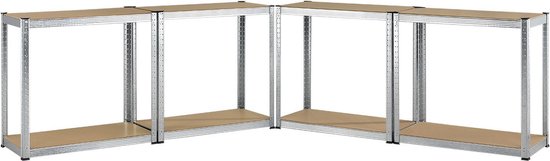 2 stuks Magazijnstelling / Opbergrek - Easy - 160 x 80 x 40 cm