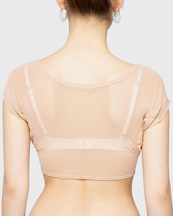 Fibershirts Anti-Zweet Top Dames - Anti-Zweet Onderhemd - MicroModal - ArmPads PRO - Zilvertechnologie - Skin - Maat S