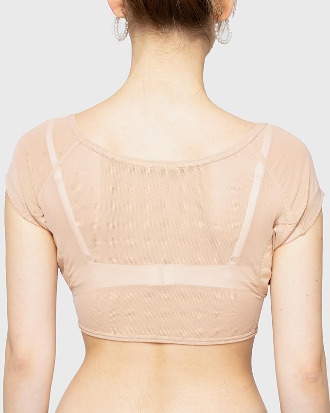 Fibershirts Top Dames Antisudor Wit – Absorberend Ondershirt – Tegen Zweetplekken Maat M