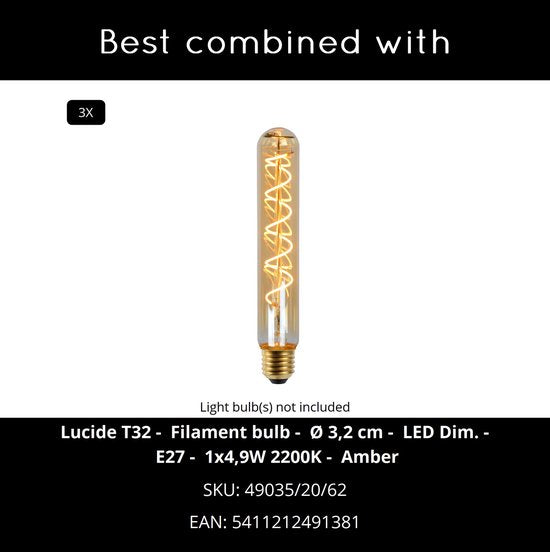 Lucide ROLLO - Hanglamp - 3xE27 - Terracotta - Japandi