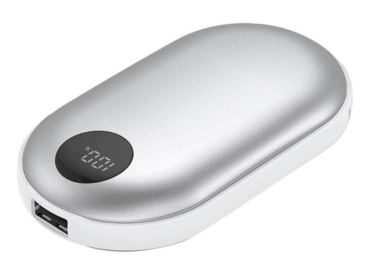 Denver Powerbank met Handwarmer 2-in-1 PBH-4003S - Zilver - 4000mAh
