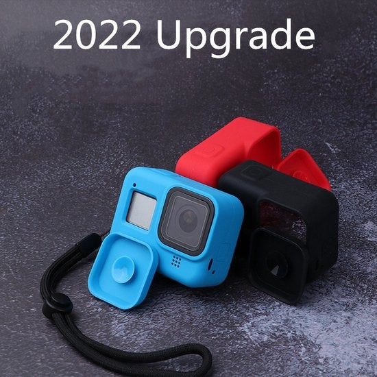 Garpex® Siliconen Case voor GoPro HERO 8 - Rubberen Beschermhoes - Inclusief lensbescherming - Zwart