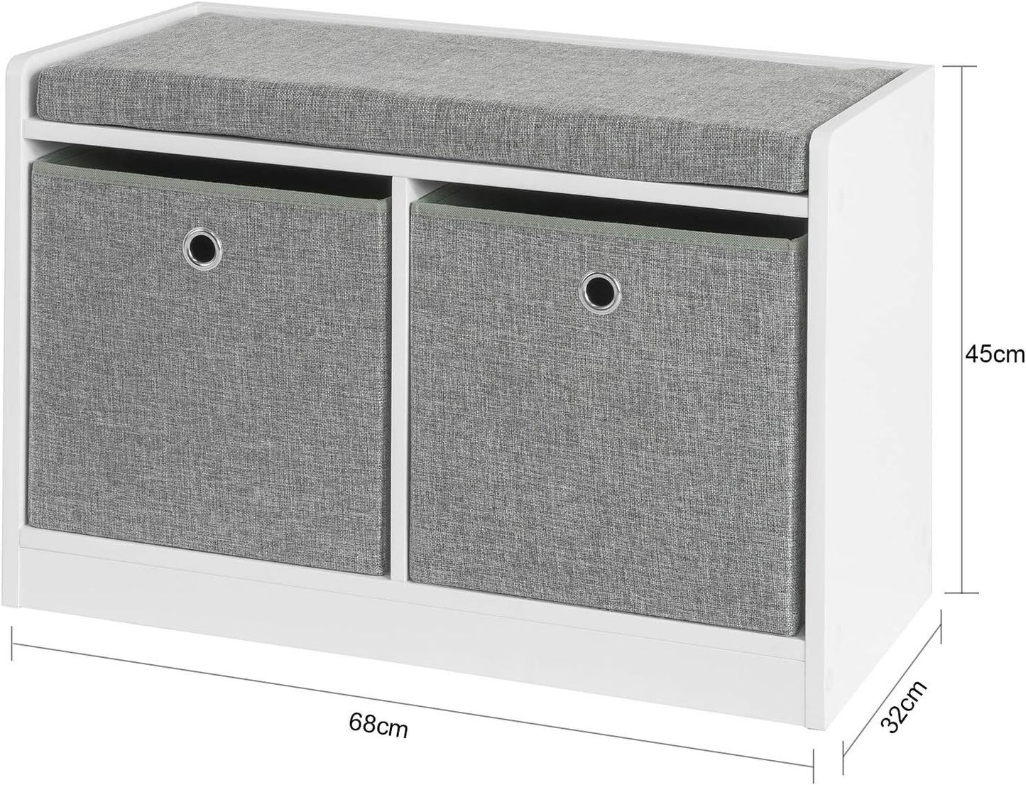 SoBuy Bamboe badrekje - max 5kg - B 70 cm x L 15,5 cm