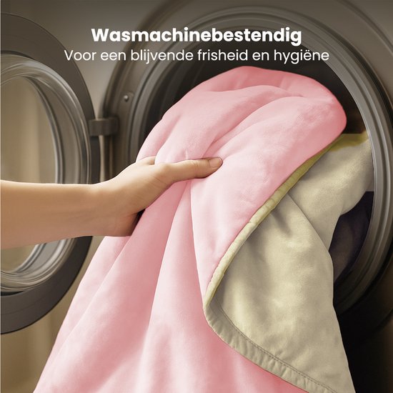 Auronic Elektrische Deken - 200x180cm - Warmtedeken - 2 Persoons - 3 Warmtestanden - Bovendeken - Met Timer - Verwarmingsdeken - Roze