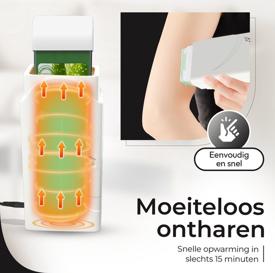 Amati Wax Roller met twee refills - Wit