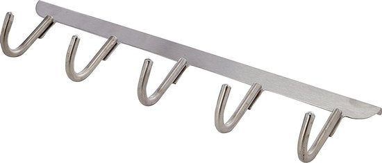 Deurgarderobe Wenko 9x36cm RVS
