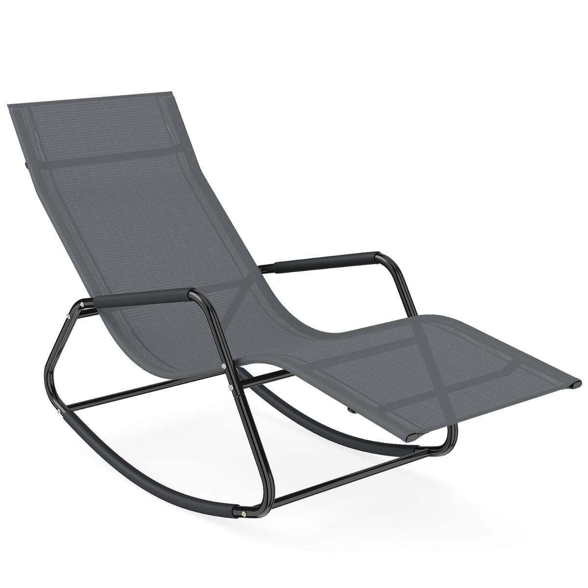 Coast tuinligstoel - ergonomische schommelstoel - ademend metaalframe - beige