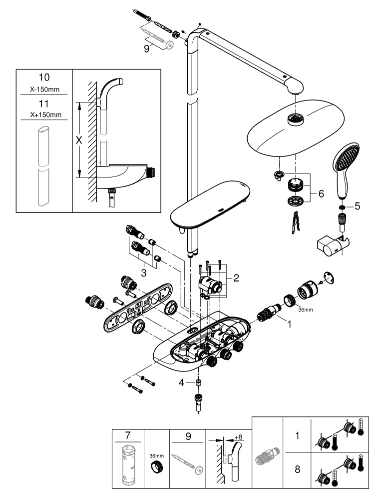 Grohe Rainshower System SmartControl Duo - Regendouche 360 mm - Chroom