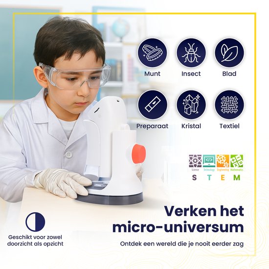 ODESSEY Digitale Microscoop - Draagbaar - 1000X Vergroting - Kinderen - Junior - Microscope