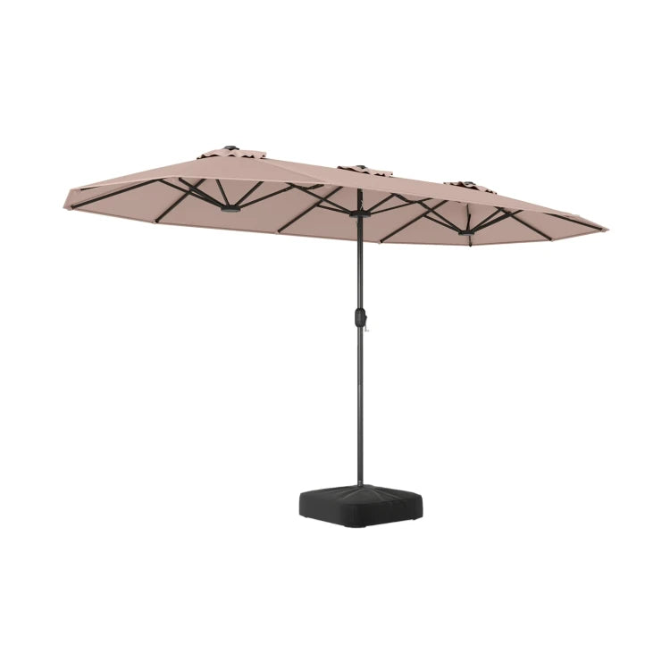 Coast Drievoudige Parasol met Standaard - Zwengel - 12 Ribben - 2 Zandzakken