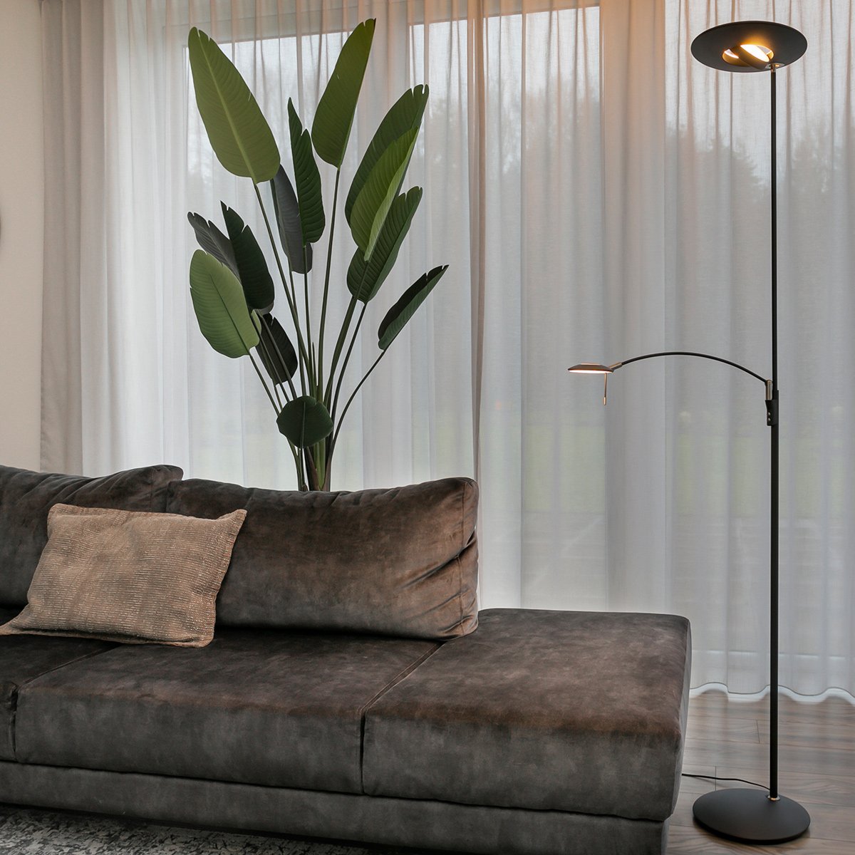 Vloerlamp Steinhauer Zenith LED - Zwart