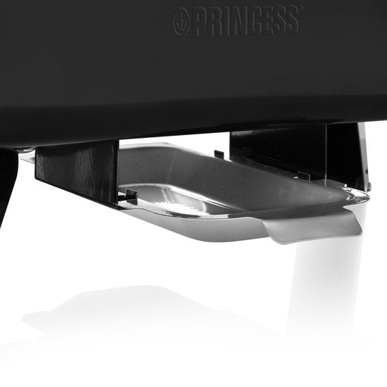 Princess 112252 Hybride Barbecue – 2000W – Elektrisch of Houtskool BBQ – Compact Tafelmodel – Ideaal voor Balkon & Camping – 44x29 cm