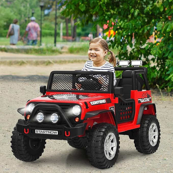 Coast Elektrische Kinderauto 12V – met Afstandsbediening, Muziek en USB 114,5 x 72 x 74 cm – Rood