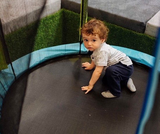 Hudora 65711 - Kinder Trampoline met Veiligheidsnet - 140 CM - Water- en UV-bestendig - Stevig Frame