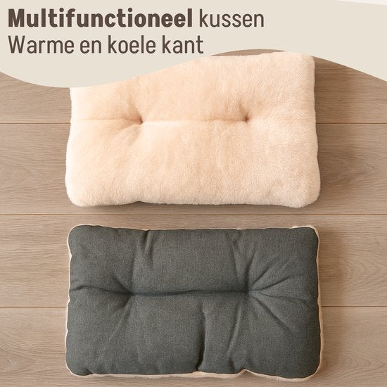 By Cee Cee Autostoel Hond - Premium Automand Hond - Hondenmand Auto Met Veiligheidsriempje - Hondenstoel - Autozitje -All Season - Grijs - Maat M - Kleine En Middelgrote Honden