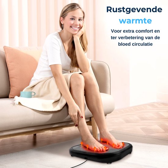 Health Bay® Voetmassage Apparaat - Verwarmde Shiatsu Massage - Voetmassage Apparaat Bloedsomloop - Wasbare Hoes - Infrarood Verwarming -