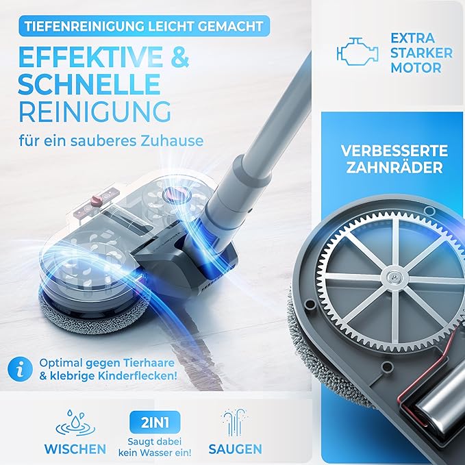 Testwinnaar - Dweilopzetstuk voor Dyson V12 - elektrische stofzuiger - dweilmop opzetstuk - natte en droge stofzuiger - met afneembare watertank, vulbehouder en 8 wasbare moppen