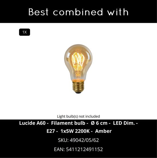 Lucide KEPPEL - Wandlamp Binnen/Buiten - 1xE27 - IP23 - Zwart