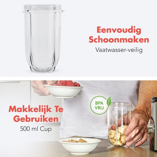 KitchenBrothers Smoothieblender Cup - 600 ml - 1 stuks - Alleen geschikt voor KitchenBrothers