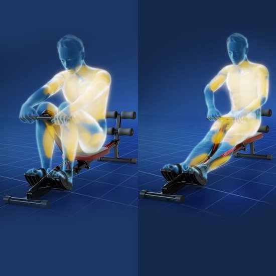 Kendox RowShaper - Roei-apparaat voor thuis - Fitnessapparaat voor cardio- en krachttraining - Fitness Roeiapparaat met LCD Display voor thuistraining - Belastbaar tot 120 kg - Mail Order Edition