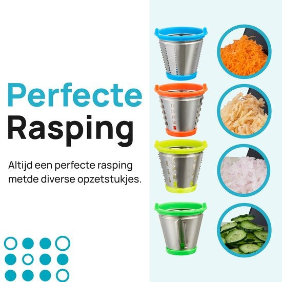 MOA Groentesnijder - Salademaker - Multifunctioneel - Elektrische Rasp - foodprocessor - Hakmolen - SM903