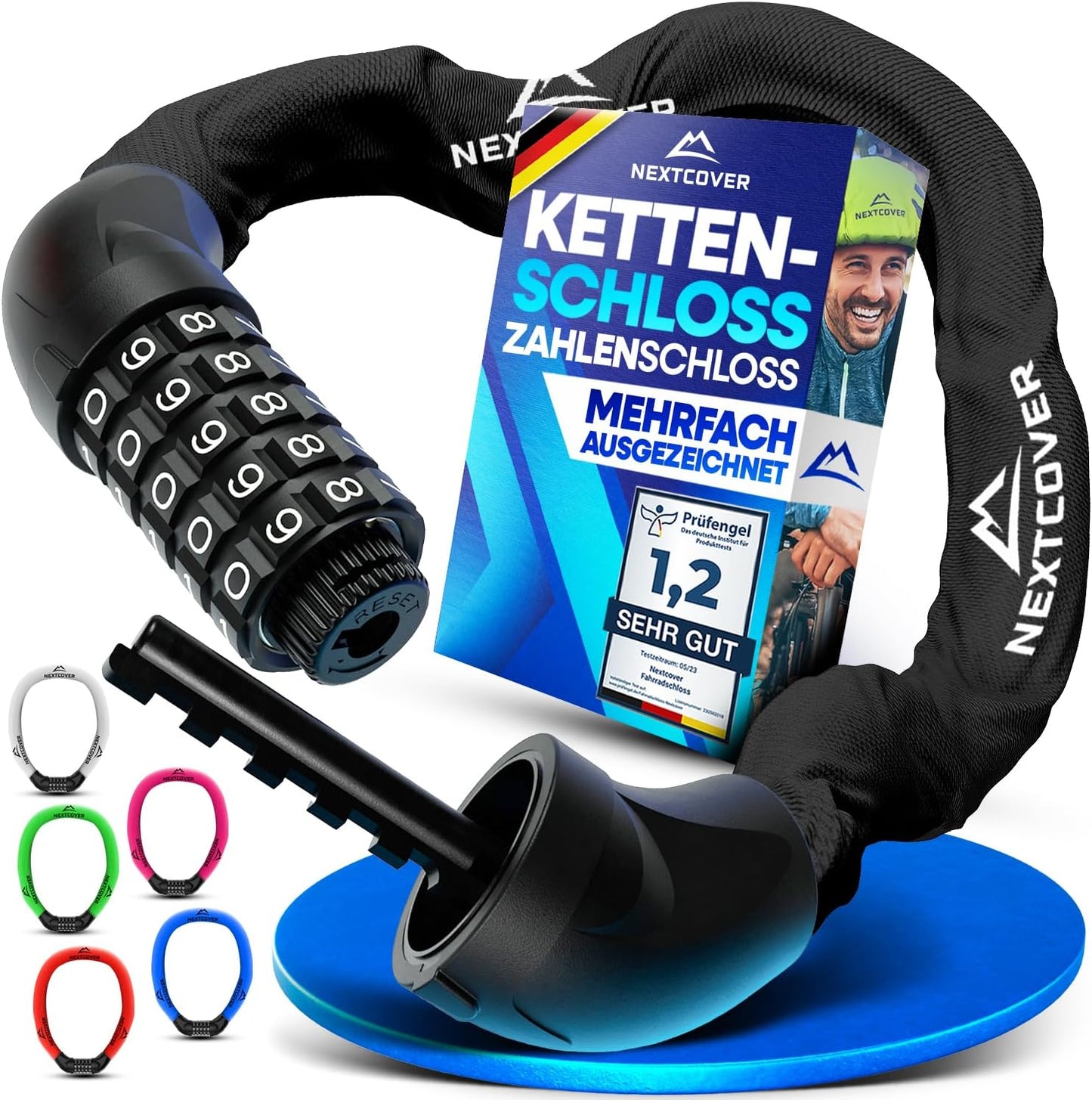 NEXTCOVER® Fietsslot LockOne met sleutel - hoge veiligheid - robuust & duurzaam - 3 sleutels