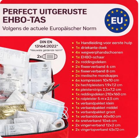 Heldenwerk Auto Verbandtas – DIN 13164:2022 – Europees Goedgekeurde EHBO-set voor Auto’s