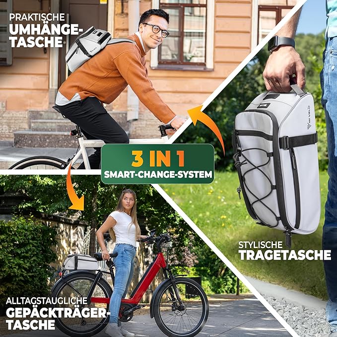 MIVELO Fietstas – Waterdicht & Volledig Reflecterend – 9 liter – Reflecterend