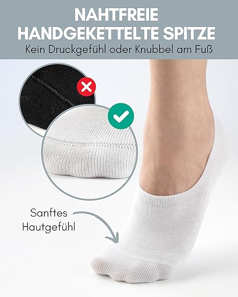 HELDENWERK 10 Pairs Invisible Trainer Socks – Ademend & Comfortabel – No-Show Sokken voor Mannen & Vrouwen – Zwart, Wit, Grijs