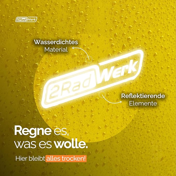 RADGEIST fietstas voor bagagedrager - tas voor fietsbagagedrager - bagagedraagtas waterdichte schoudertas (geel 28L, single)