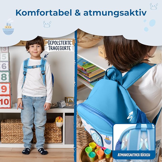 REISERACKER Kinderrugtas Adventure blauw